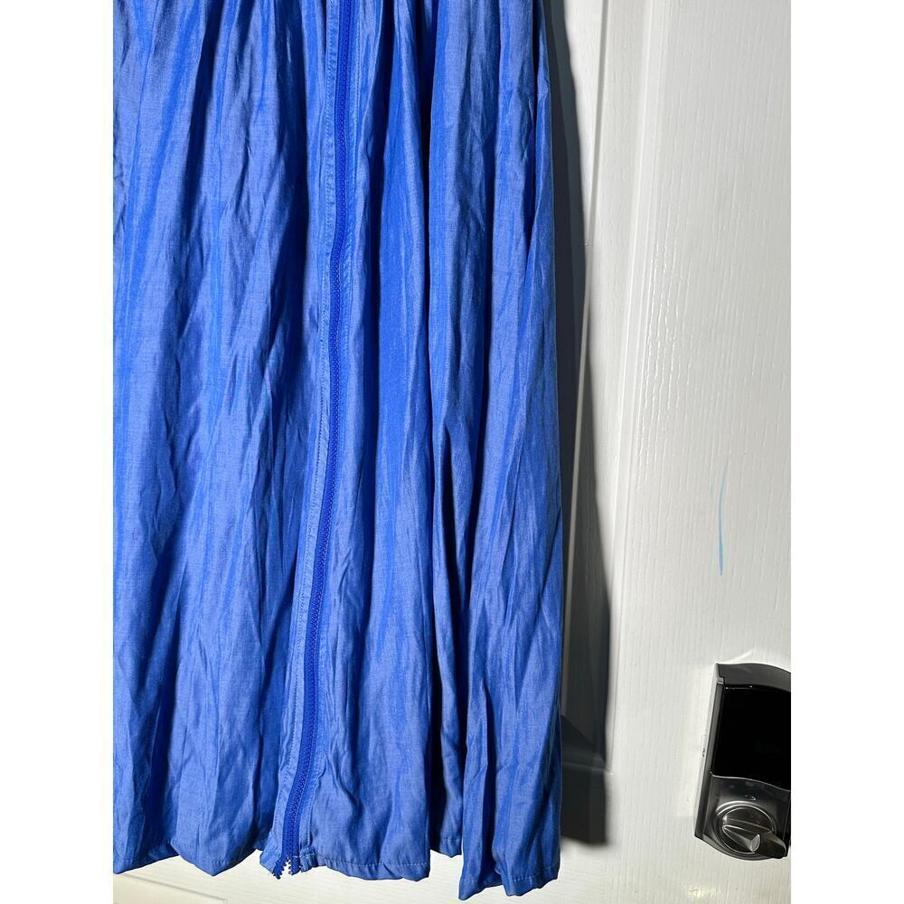 NWT TOV Blue Pull On Maxi Skirt Size 42 - Picture 2 of 9